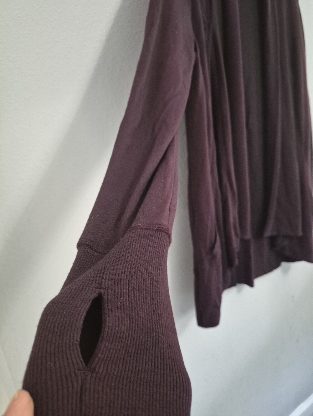 Athleta Pranayama Restore Wrap Open Cardigan Plum/Purple S Athleisure - Picture 4 of 9